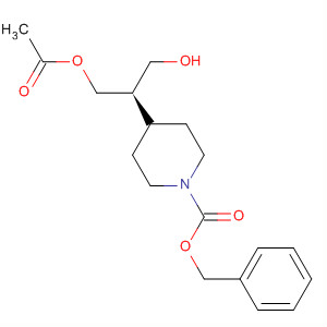 1-Piperidinecarboxylic acid, 4-[2-(acetyloxy)-1-(hydroxymethyl)ethyl]-,phenylmethyl ester, (R)-