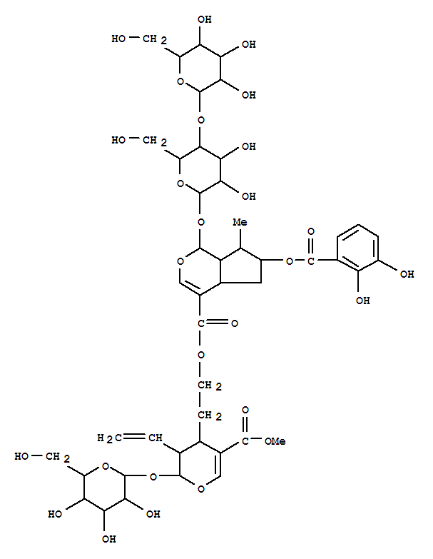 Cyclopenta[c]pyran-4-carboxylicacid, 6-[(2,3-dihydroxybenzoyl)oxy]-1-[(4-O-b-D-glucopyranosyl-b-D-glucopyranosyl)oxy]-1,4a,5,6,7,7a-hexahydro-7-methyl-,2-[3-ethenyl-2-(b-D-glucopyranosyloxy)-3,4-dihydro-5-(methoxycarbonyl)-2H-pyran-4-yl]ethylester, [1S-[1