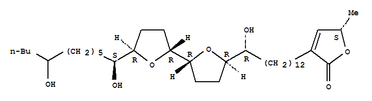2(5H)-Furanone,3-[13-[5'-(1,7-dihydroxyundecyl)octahydro[2,2'-bifuran]-5-yl]-13-hydroxytridecyl]-5-methyl-,[2'R-[2'a[2R*,5R*[R*(S*)]],5'b(1S*)]]-[partial]-