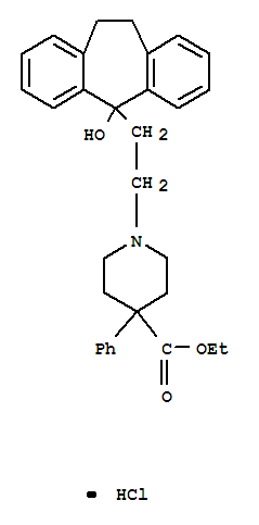 4-(ethoxycarbonyl)-1-[2-(5-hydroxy-10,11-dihydro-5H-dibenzo[a,d][7]annulen-5-yl)ethyl]-4-phenylpiperidinium chloride