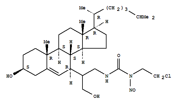 1-(2-chloroethyl)-3-[2-[(3S,7R,10R,13R,17R)-17-[(1R)-1,5-dimethylhexyl]-3-hydroxy-10,13-dimethyl-2,3,4,7,8,9,11,12,14,15,16,17-dodecahydro-1H-cyclopenta[a]phenanthren-7-yl]-3-hydroxy-propyl]-1-nitroso-urea
