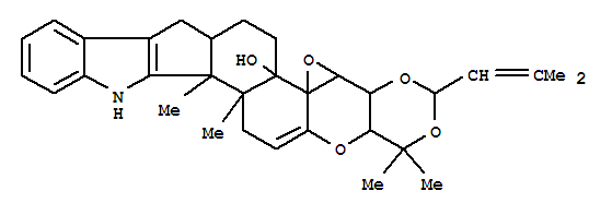 5bH-[1,3]Dioxino[5'',4'':2',3']oxireno[4',4'a][1]benzopyrano[5',6':6,7]indeno[1,2-b]indol-5b-ol,1,4a,4b,6,7,7a,8,13,13b,13c,14,16a-dodecahydro-1,1,13b,13c-tetramethyl-3-(2-methyl-1-propenyl)-,[3S-(3a,4ab,4bb,5aR*,5ba,7ab,13ba,13cb,16aa)]-