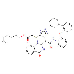 Acetic acid,[[[2-[[2-(2-cyclohexylphenoxy)phenyl]amino]-1-(3,4-dihydro-4-oxo-2(1H)-quinazolinylidene)-2-oxoethyl]-1,2,3-triazol-4-yl]thio]-, hexyl ester
