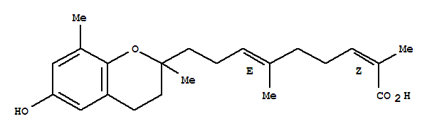 2,6-Nonadienoicacid, 9-(3,4-dihydro-6-hydroxy-2,8-dimethyl-2H-1-benzopyran-2-yl)-2,6-dimethyl-,(Z,E)-(+)-