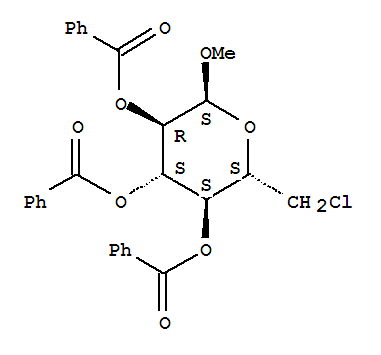 methyl 2,3,4-tri-O-benzoyl-6-chloro-6-deoxyhexopyranoside