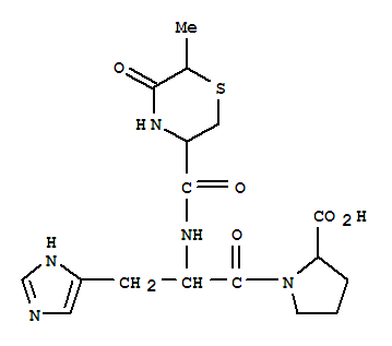 L-Proline,1-[N-[(6-methyl-5-oxo-3-thiomorpholinyl)carbonyl]-L-histidyl]-, (3R-cis)-