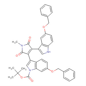 1H-Indole-1-carboxylic acid,3-[2,5-dihydro-1-methyl-2,5-dioxo-4-[5-(phenylmethoxy)-1H-indol-3-yl]-1H-pyrrol-3-yl]-6-(phenylmethoxy)-, 1,1-dimethylethyl ester