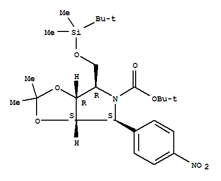 5H-1,3-Dioxolo4,5-cpyrrole-5-carboxylic acid, 4-(1,1-dimethylethyl)dimethylsilyloxymethyltetrahydro-2,2-dimethyl-6-(4-nitrophenyl)-, 1,1-dimethylethyl ester, (3aR,4R,6S,6aS)-