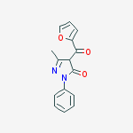 3H-Pyrazol-3-one, 4-(2-furanylcarbonyl)-2,4-dihydro-5-methyl-2-phenyl-