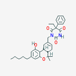 5-ethyl-1-{[(6aR,10aR)-1-hydroxy-6,6-dimethyl-3-pentyl-6a,7,10,10a-tetrahydro-6H-benzo[c]chromen-9-yl]methyl}-5-phenylpyrimidine-2,4,6(1H,3H,5H)-trione