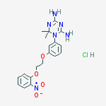 6,6-dimethyl-1-{3-[2-(2-nitrophenoxy)ethoxy]phenyl}-1,6-dihydro-1,3,5-triazine-2,4-diamine
