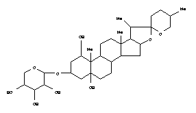 (1beta,3beta,5beta,25S)-1,5-dihydroxyspirostan-3-yl alpha-L-arabinopyranoside