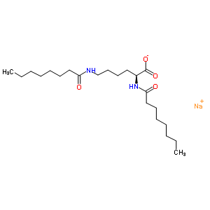 L-lysine, N~2~,N~6~-bis(1-oxooctyl)-, sodium salt (1:1)