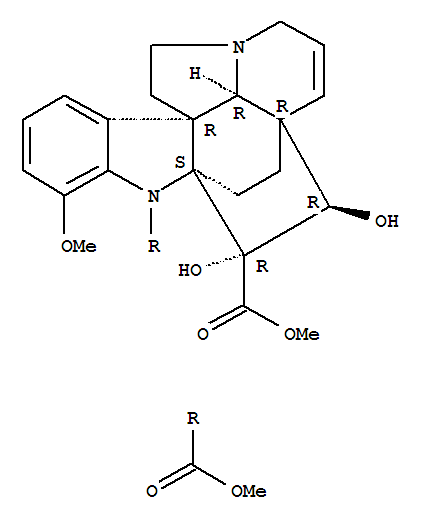 6H,13aH-3a,5a-Ethano-1H-indolizino[8,1-cd]- carbazole-5,6-dicarboxylic acid,4,5,11,12-tetrahydro-4,5-dihydroxy-7- methoxy-,dimethyl ester,(3aR,4R,5R,5aS,10bR,13aR)-