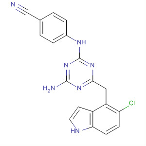 Benzonitrile,4-[[4-amino-6-[(5-chloro-1H-indol-4-yl)methyl]-1,3,5-triazin-2-yl]amino]-