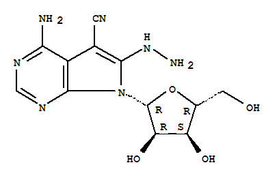 4-amino-6-hydrazinyl-7-pentofuranosyl-7H-pyrrolo[2,3-d]pyrimidine-5-carbonitrile