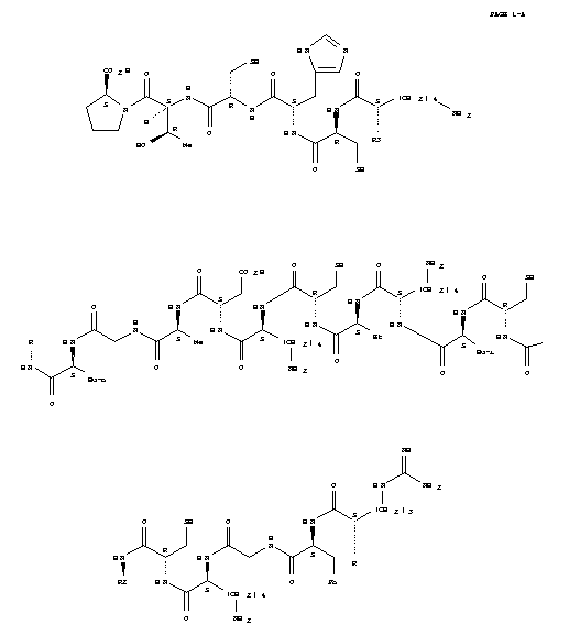 L-Proline,L-valyl-L-lysyl-L-cysteinyl-L-serylglycyl-L-seryl-(2S)-2-aminobutanoyl-L-glutaminyl-L-cysteinyl-L-leucyl-L-lysyl-(2S)-2-aminobutanoyl-L-cysteinyl-L-lysyl-L-a-aspartyl-L-alanylglycyl-L-norleucyl-L-arginyl-L-phenylalanylglycyl-L-lysyl-L-cysteinyl-