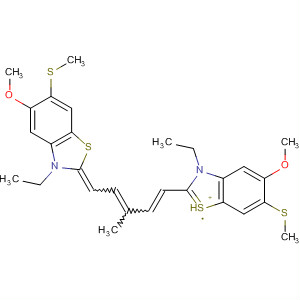 Benzothiazolium,3-ethyl-2-[5-[3-ethyl-5-methoxy-6-(methylthio)-2(3H)-benzothiazolylidene]-3-methyl-1,3-pentadienyl]-5-methoxy-6-(methylthio)-