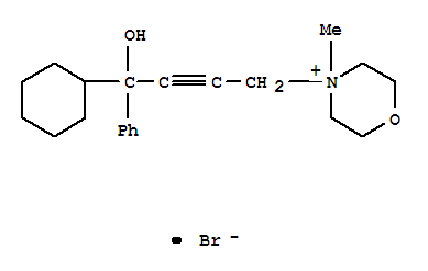 4-(4-cyclohexyl-4-hydroxy-4-phenylbut-2-yn-1-yl)-4-methylmorpholin-4-ium bromide