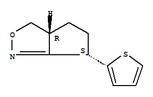 3H-Cyclopent[c]isoxazole,3a,4,5,6-tetrahydro-6-(2-thienyl)-, (3aR,6S)-rel-