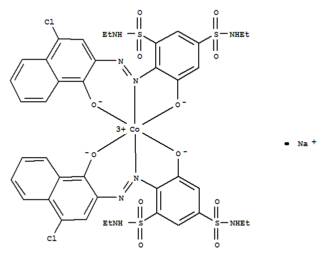 Sodium bis(4-((4-chloro-1-hydroxy-2-naphthyl)azo)-N,N'-diethyl-5-hydroxybenzene-1,3-disulphonamidato(2-))cobaltate(1-)