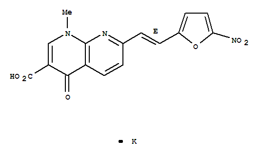potassium 1-methyl-7-[(E)-2-(5-nitrofuran-2-yl)ethenyl]-4-oxo-1,4-dihydro-1,8-naphthyridine-3-carboxylate