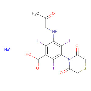 Benzoic acid,3-(acetylmethylamino)-5-(3,5-dioxo-4-thiomorpholinyl)-2,4,6-triiodo-,sodium salt