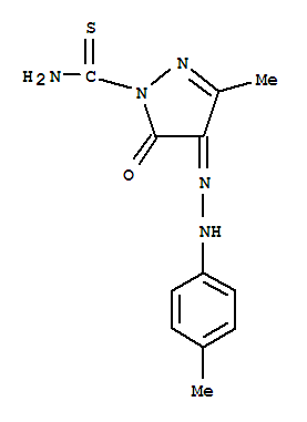 (4Z)-3-methyl-4-[(4-methylphenyl)hydrazono]-5-oxo-4,5-dihydro-1H-pyrazole-1-carbothioamide