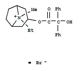 8-ethyl-3-{[hydroxy(diphenyl)acetyl]oxy}-8-methyl-8-azoniabicyclo[3.2.1]octane bromide