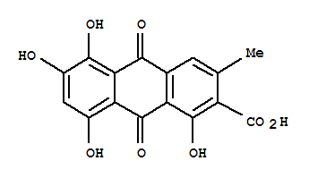 2-Anthracenecarboxylicacid, 9,10-dihydro-1,5,6,8-tetrahydroxy-3-methyl-9,10-dioxo-