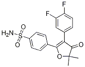 4-(3-(3,4-difluorophenyl)-5,5-dimethyl-4-oxo-4,5-dihydrofuran-2-yl)benzenesulfonamide