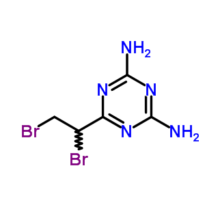 6-(1,2-dibromoethyl)-1,3,5-triazine-2,4-diamine