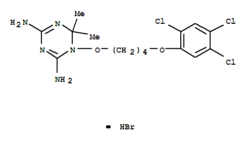 1,3,5-Triazine-2,4-diamine,1,6-dihydro-6,6-dimethyl-1-[4-(2,4,5-trichlorophenoxy)butoxy]-, hydrobromide(1:1)