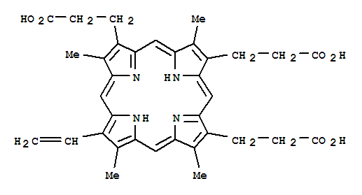 12-ethenyl-3,8,13,17-tetramethyl-21H,23H-Porphine-2,7,18-tripropanoic acid