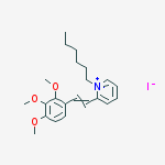 1-HEXYL-2-(2-(2,3,4-TRIMETHOXYPHENYL)VINYL)PYRIDINIUM IODIDE