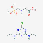 N-(phosphonomethyl)glycine - 6-chloro-N,N'-diethyl-1,3,5-triazine-2,4-diamine (1:1)