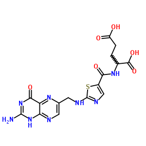 N-[(2-{[(2-amino-4-oxo-1,4-dihydropteridin-6-yl)methyl]amino}-1,3-thiazol-5-yl)carbonyl]glutamic acid