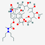 (24E)-9-[2-(2,2-dibutyl-1-methylhydrazino)-2-oxoethoxy]-5,6,17,19-tetrahydroxy-23-methoxy-2,4,12,16,18,20,22-heptamethyl-1,11-dioxo-1,2-dihydro-2,7-(epoxypentadeca[1,11,13]trienoimino)naphtho[2,1-b]furan-21-yl acetate