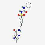 N-[2-[4-(cyclohexylcarbamoylsulfamoyl)phenyl]ethyl]-5-methylpyrazine-2-carboxamide