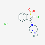 4-(2-chloro-1,1-dioxido-1-benzothiophen-3-yl)piperazin-1-ium chloride