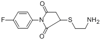 3-(2-AMINO-ETHYLSULFANYL)-1-(4-FLUORO-PHENYL)-PYRROLIDINE-2,5-DIONE