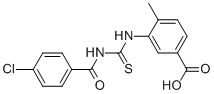 3-[[[(4-CHLOROBENZOYL)AMINO]THIOXOMETHYL]AMINO]-4-METHYL-BENZOIC ACID