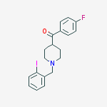 (4-fluorophenyl)-[1-[(2-iodophenyl)methyl]piperidin-4-yl]methanone