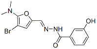 BENZOIC ACID,3-HYDROXY-,[[4-BROMO-5-(DIMETHYLAMINO)-FURAN-2-YL]METHYLENE]HYDRAZIDE