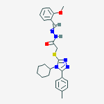 2-[[4-cyclohexyl-5-(4-methylphenyl)-1,2,4-triazol-3-yl]sulfanyl]-n-[(2-methoxyphenyl)methylideneamino]acetamide
