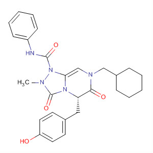 1,2,4-Triazolo[4,3-a]pyrazine-1(5H)-carboxamide,7-(cyclohexylmethyl)hexahydro-5-[(4-hydroxyphenyl)methyl]-2-methyl-3,6-dioxo-N-phenyl-, (5S)-
