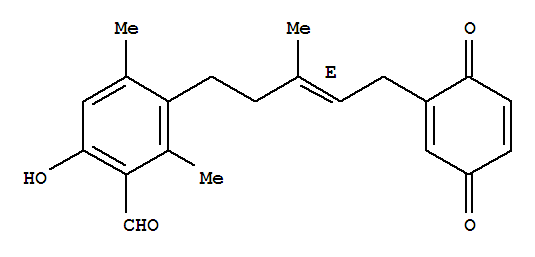 Benzaldehyde,3-[(3E)-5-(3,6-dioxo-1,4-cyclohexadien-1-yl)-3-methyl-3-penten-1-yl]-6-hydroxy-2,4-dimethyl-