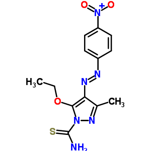 5-ethoxy-3-methyl-4-[(E)-(4-nitrophenyl)diazenyl]-1H-pyrazole-1-carbothioamide