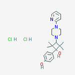 4-[1-hydroxy-2,2,4,4-tetramethyl-3-(4-pyridin-2-ylpiperazin-1-yl)cyclobutyl]phenol dihydrochloride