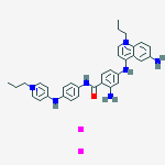 6-amino-4-{[3-amino-4-({4-[(1-propylpyridinium-4-yl)amino]phenyl}carbamoyl)phenyl]amino}-1-propylquinolinium diiodide
